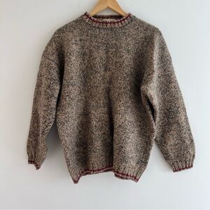 Vintage 80s Eddie Bauer 100% Wool Chunky Crewneck Sweater Gorpcore XL